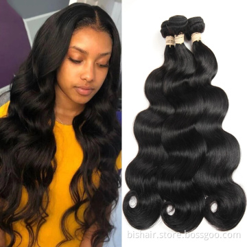 28 inches Brazilian Body Wave Human Hair Bundles Cheap Natural Color Remy Cuticle Aligned Human Hair Weave Bundles Extensions